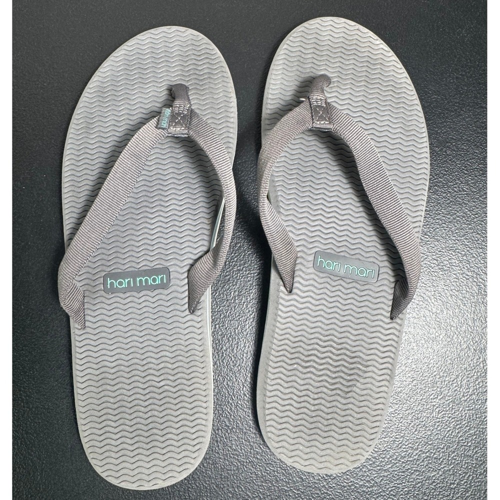 Hari Mari Dunes Womens Flip Flop Sandals Grey Mint Waterproof Rubber Size 9‎ - Picture 5 of 8